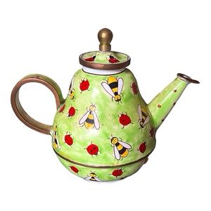 VTG Kelvin Chen MINIATURE TEA POT Ladybugs and Bees